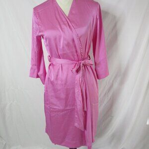 Auden Sleepwear Satin Kimono Robe Dahlia Pink Short Length Size XS NWT